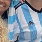 Ana Paula llegó a celebrar con sus padres el campeonato de Argentina