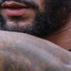 Leonai Souza de Barcelona, en pleno entrenamiento para el partido ante Mushuc Runa.