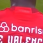 Enner Valencia, en el partido con Palmeiras.