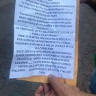 La advertencia estaba escrita en una hoja blanca.