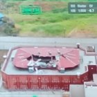 Los daños tras el estallido del explosivo dejado en el techo de La Roca.