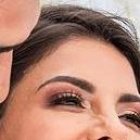 La actriz Cinthya Coppiano con su esposo, el día de su matrimonio.