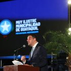 El burgomaestre de Guayaquil en su discurso por los 203 años de la Independencia de Guayaquil