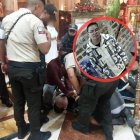 Personal policial llegó minutos después del ataque. Imágen del ciudadano chino que atacó a sacerdotes.