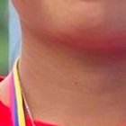 Paula con la medalla de campeona nacional en los 20 km damas.