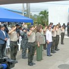El presidente Daniel Noboa asistió a la presentación del nuevo armamento.