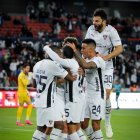 Liga de Quito festejando la goleada ante D. Cuenca.