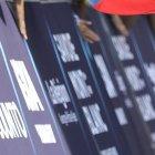 El ecuatoriano Joaquín López cuando cruzaba tercero la meta del Ultratrail de Mont Blanc.