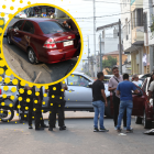 El cuerpo de Ronny Rodríguez Granizo quedó en medio de la vía. La Policía recabó indicios que serán analizados por peritos.