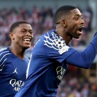 El festejo de Ousmane Dembelé tras marcar el gol del triunfo del PSG en Londres.