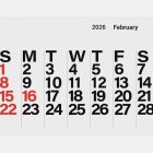 Calendario Febrero 2026