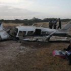 Imagen de la avioneta accidentada en Tumbes, Perú.