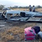La avioneta accidentada en el sector de El Bendito en Tumbes, Perú.