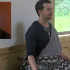 Daniel Thorson, su foto de Twitter y una imagen de cuando medita.