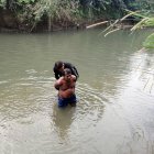 En el río Los Amarillos fue detenido el sospechoso.