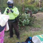 El hallazgo se hizo en el barrio San Juanito, en Píntag, cerca de una quebrada.