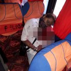 Así quedó Juan Álvarez luego de recibir varios tiros dentro de un carro.