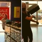 Le pidieron que use mascarilla, no quiso y comenzó a atacar con cajas de zapatos.