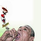  El hombre y su familia piden ayuda, pues en tiempo de invierno su humilde casa se inunda. 