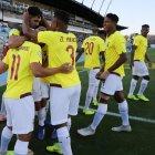  Leonardo Campana (i) de Ecuador festeja su gol ante Venezuela durante un partido del campeonato Sudamericano sub’20 disputado en el estadio El Teniente en Rancagua (Chile).  