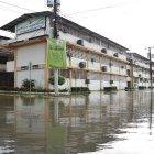  La UTB permance inundada desde el viernes con la una primera creciente.  