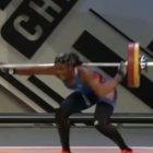  Momento preciso donde la atleta se fractura el codo.  