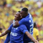  Angulo anotó el 0-2 para Emelec en el compromiso. 