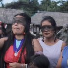  Mujeres de nacionalidades kichwa, shuar, waorani, achuar y shiwiar replicaron el performance del colectivo interdisciplinario chileno LasTesis. 