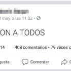  Esto escribió el detenido en su cuenta de la red social Facebook, horas antes del hallazgo de la víctima. 