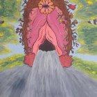  El dibujo muestra a la vagina como la dadora de vida en la naturaleza. 