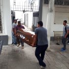  Los restos del joven fueron llevados a su natal Caluma para el velatorio. 