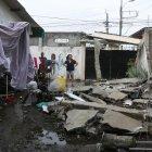  En la casa de Norma Gaibor, en Urdenor 1, una pared lateral colapsó.  