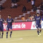  Luis Amarilla (i) celebra una de sus anotaciones 