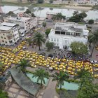 Un promedio de 600 unidades de la clase amarilla se movilizaron la mañana de hoy.