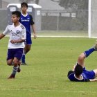 Manzano es muy hábil con la pelota en los pies. Juega en la sub-17.