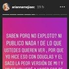  Uno de los mensajes subidos por la modelo a Instagram. 