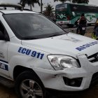  Así quedó el patrullero tras el choque. 