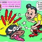  ...Indignación y sorpresa en la hinchada amarilla...  