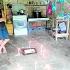  En este lugar de la casa habría caído el joven luego de la impresionante descarga eléctrica. 