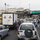  Imagen referencial. Congestionamiento en calles de Guayaquil. 