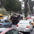  Así quedó el vehículo tras el accidente. 