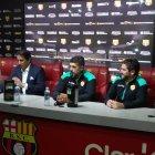  “Para nosotros es una alegría llegar a Barcelona y esperamos poder responder con trabajo y sobre todo títulos”, comentó el extécnico de Peñarol, quien firmó contrato hasta diciembre. 