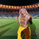  La cantante colombiana aprovechó para fotografiarse en el mítico estadio Maracaná. 