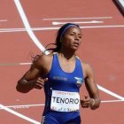  Referencial. La atleta nacional se prepara para los 100 metros planos en los Panamericanos de Lima. 