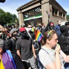  El “desfile del orgullo heterosexual” fue organizado por un grupo que se hace llamar Super Happy Fun America en respuesta a las populares marchas de orgullo gay 