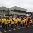  En una ceremonia especial, con la asistencia de al menos 32 de los 191 deportistas clasificados a los Panamericanos de Perú, se realizó el embanderamiento de la delegación. 