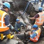  Los arreglos se realizan en una tubería de la zona.  