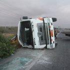  Imagen de archivo de agosto de 2019 de un accidente ocurrido en Santa Elena, la provincia que en 2018 registró mayor incidencia de siniestros de tránsito, según el ANET. 