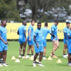  Entrenamiento de Liga de Quito previo a su juego contra Delfín por la Final de ida de la Liga Pro, el entrenamiento se dio en el complejo de Pomasqui. 