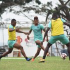  Barcelona entrenó a puertas cerrada antes de su viaje a Vinces de este miércoles.  